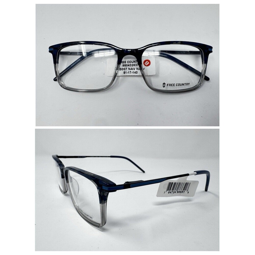 Free Country FCB007 Navy Eyeglass Frames New Old Stock 51-17-140 (A)